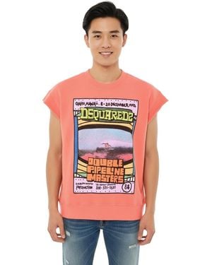 DSquared² Relaxed Tank Sweatshirt - Red