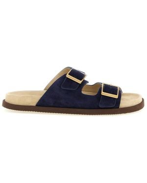 Brunello Cucinelli 'Urban' Slides - Blue