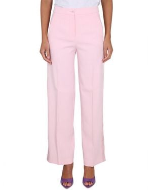 Moschino Tailored Flat Front Pants - Pink
