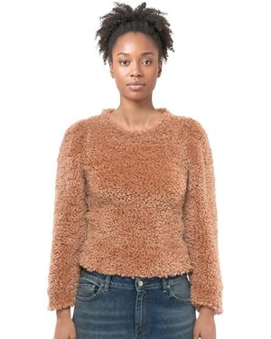 Stella McCartney Textured Crew Neck Sweater - Brown