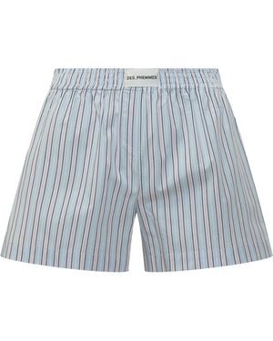 Des Phemmes Stripes Shorts - Blue