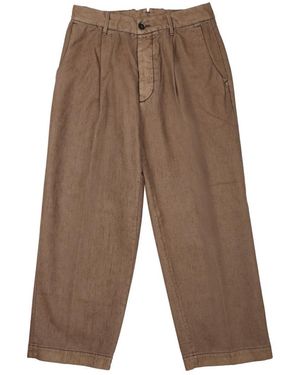 Nine:inthe:morning Relaxed Pleated Trousers - Brown