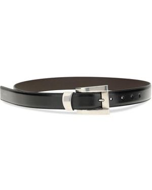 Versace Rectangular Buckle Belt - White