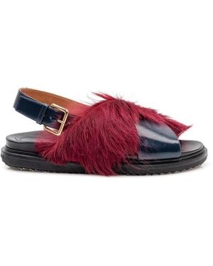 Marni Color Block Sandals - Red