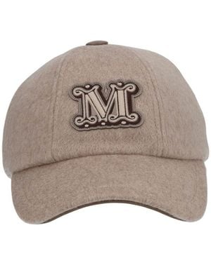 Max Mara Logo Baseball Cap - Natural
