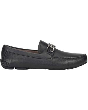 Ferragamo Leather Loafers - Black