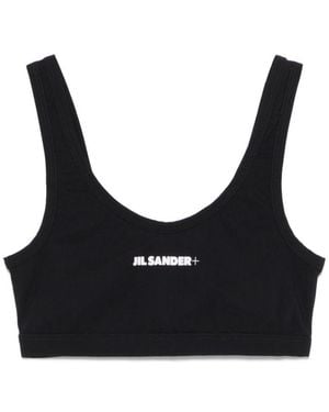 Jil Sander Scoop-Neck Bra - Black