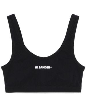 Jil Sander Scoop-Neck Bra - Black