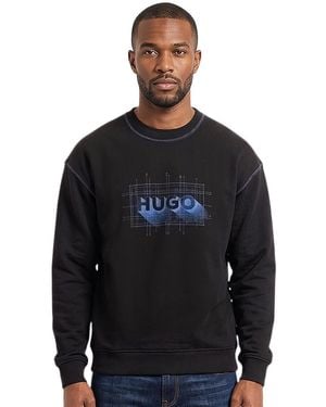 BOSS Graphic Logo Sweatshirts - Blue