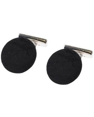 Corneliani Embroidered Cufflinks - Black