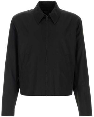 Gucci Shirt Collar Zip Up Jacket - Black
