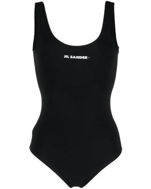 Jil Sander Logo Swimsuit - Black