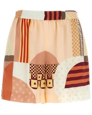 Fendi Silk Shorts - Orange
