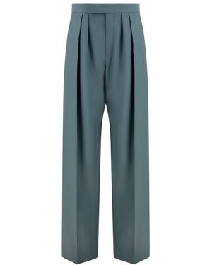 Chloé Straight Pleated Pant - Blue