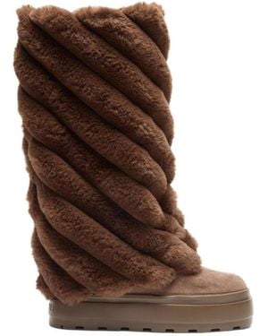 Casadei Textured Boots - Brown