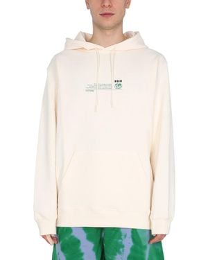 MSGM Off Hood Sweatshirts - White