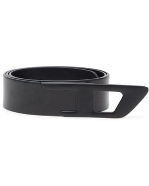DIESEL D Logo Buckle Belt - Black