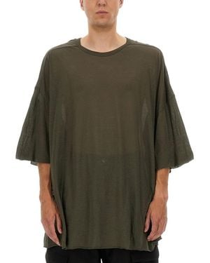 Rick Owens Solid Round Neck T-Shirt - Green