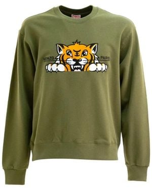 KENZO Crewneck Printed Sweatshirt - Green
