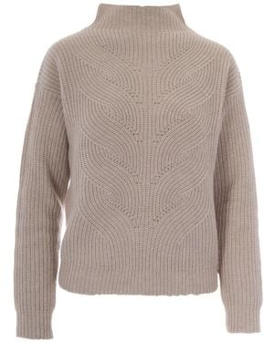 Herno Knitted Mock Collar Sweater - Gray