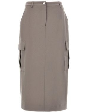 Theory Relaxed Cargo Skirt - Grey