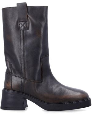 Miista Leather Boots - Black