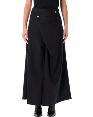 Junya Watanabe Asymmetric Long Skirt - Black
