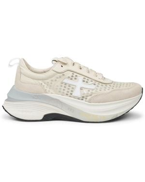 Premiata Lace Up Hill Sneakers - White