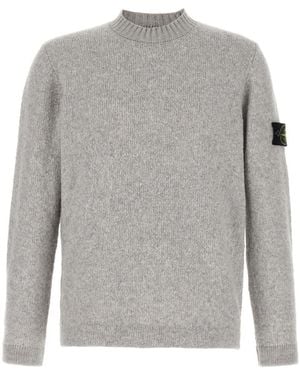 Stone Island Ribbed Crewneck Sweater - Gray