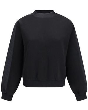 Moose Knuckles Mix Media Crewneck Jumper - Blue