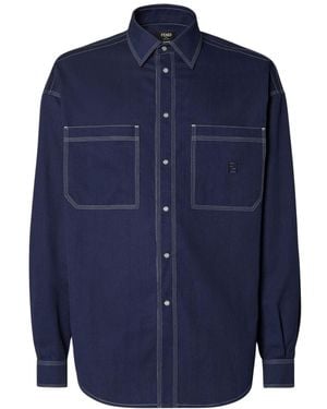 Fendi Logo Shirt - Blue