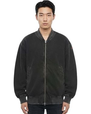 DIESEL Oversized Bomber Jacket - Black