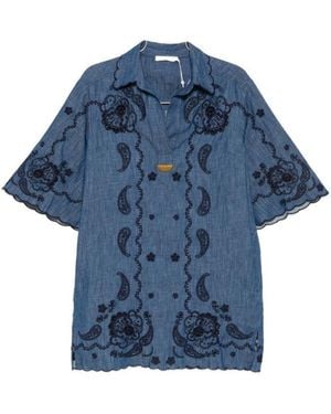 Zimmermann Embroidered Dress - Blue