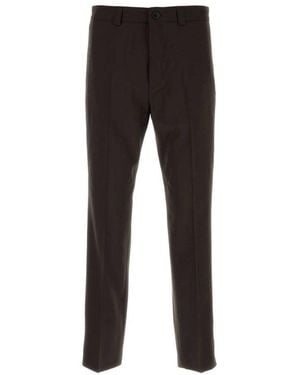 Gucci Flat Front Trousers - Black