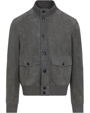 ZEGNA Mock Collar Jacket - Gray