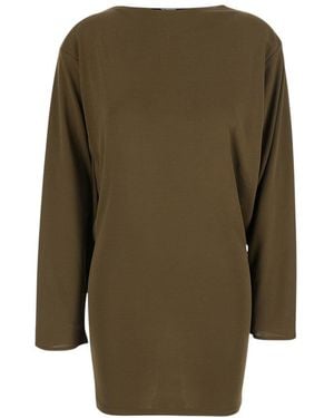 Jacquemus Boat Neck Mini Dress - Green