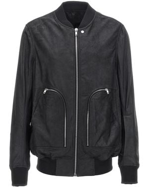 Rick Owens Bauhaus Flight Virgin Wool Bomber in Blue for Men