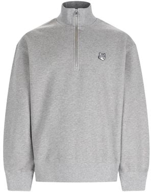 Maison Kitsuné Logo Patch Sweatshirt - Gray