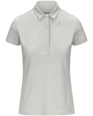 K-Way Solid Shirt Collar Polo - Gray