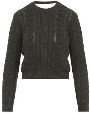 Jil Sander Knitted Crew Neck Sweater - Black