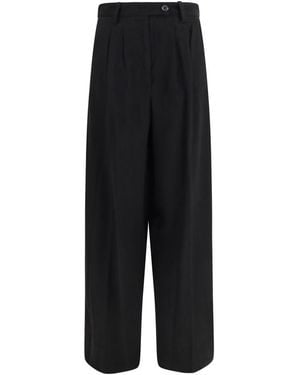 Gcds Relaxed Pleated Pants - Black
