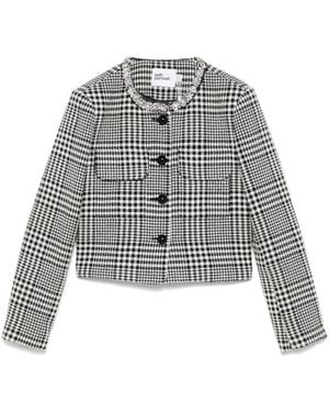 Self-Portrait Jacket With Houndstooth Pattern - Multicolour