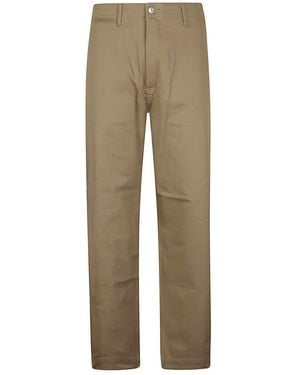 Edwin Cotton Wide-Leg Pants - Natural