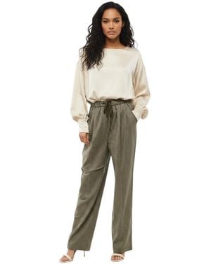 Pinko Straight Drawstring Pants - Natural