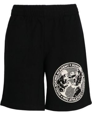 BOSS Cotton Logo Shorts - Black