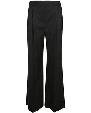 Via Masini 80 Wool Blend Pants - Black