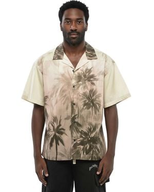 Palm Angels Graphic Print Shirt - Natural