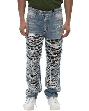 DSquared² Straight Mid Rise Jeans - Blue