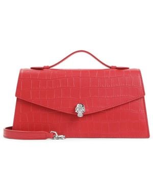 McQueen Skull Medium Crossbody Bag - Red