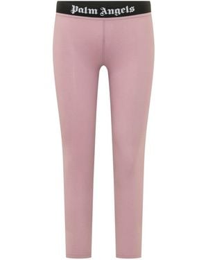 Palm Angels Skinny Elasticated Trousers - Pink